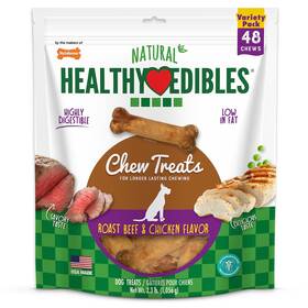 Nylabone 018214849803 Healthy Edibles Natural Dog Chews Long Lasting Chew Treats For Dogs Roast Bee