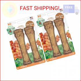 Nylabone 018214851264 Healthy Edibles Natural Dog Chews Long Lasting Roast Beef And Chicken Fla