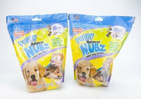 Nylabone 018214851332 Puppy Natural Nubz Edible Dog Chews 13.2 Oz Each Lot Of 2 Bb 8/25