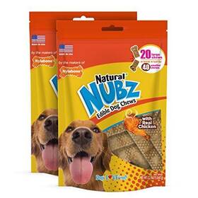 Nylabone 018214852131 Nubz Natural Edible Chew Treats For Dogs Made In Usa Chicken Flavor Large