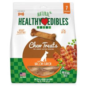 Nylabone 018214852971 Healthy Edibles Natural Dog Chews Long Lasting Bacon Flavor Treats For Dogs