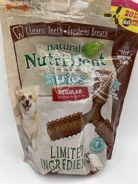 Nylabone 018214853121 Nutri Dent Dog Dental Chews - Natural Teeth Cleaning And Breath Freshener