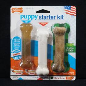 Nylabone 800443405000 Puppy Starter Kit 3 Bone Set