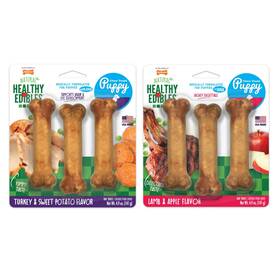8238-83240 Nylabone Nylabonehealthy Edibles Natural Puppy Chew Treats Lamb And Apple Turkey