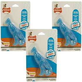 B01m11ylon Nylabone 3 Pack Of Puppy T-rex Chicken Flavored Teething Chew Toy Dogs Up To 25