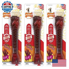 B07wc2yfvs Nylabone 3 Pack Of Beef Jerky Flavor Frenzy Power Chew Bones Souper For Dogs