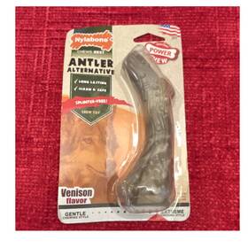 Nan103p Nylabone Durachew Antler Alternative Power Chew Toy Venison Med