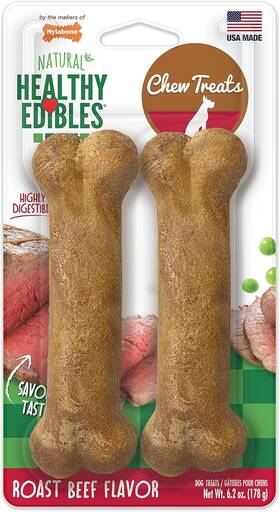 Ne803tppx Nylabone Healthy Edibles Natural Dog Chews Long 1 Count Pack Of Brown