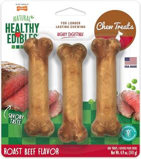 Ne806p Nylabone Healthy Edibles Natural Dog Chews Long 4.9 Ounce Pack Of 1 Brown