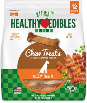 Neb103m12p Nylabone Healthy Edibles Natural Dog Chews Long 12 Count Pack Of 1 Brown