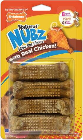Nen201vp8w Nylabone Nubz Natural Edible Dog Chew Treats For Small 6.6 Ounce Pack Of 1