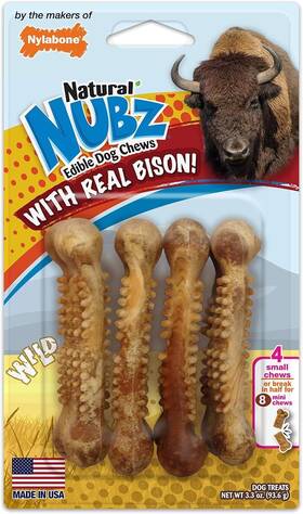 Nen301vp4w Nylabone Nubz Wild Natural Edible Chew Treats For Dogs 4 Count Pack Of 1