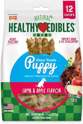 Nenb100m12p Nylabone Healthy Edibles Natural Puppy Chews Long 11 Ounce Pack Of 1