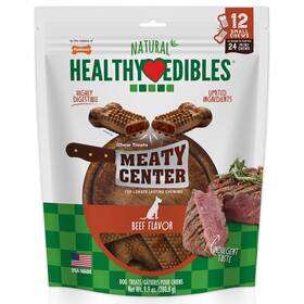 Nenm101m12p Nylabone Healthy Edibles Natural Dog Chews Long Lasting Meaty Center Beef Flavor Treat