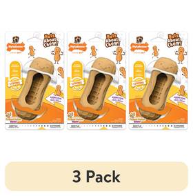 Nptt103pr Nylabone Strong Chew Fillable Peanut Dog Toy Butter Medium
