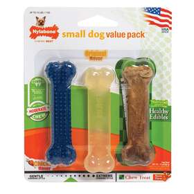 Nx001vpp Nylabone Flexi Chew Small Bones For Dogs Up To 15 Pounds Variety Pack - 4