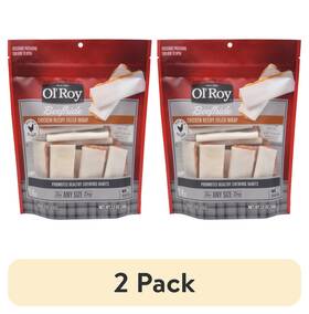 Ol Roy 445051453437 2-pack Chicken Beefhide Dog Treats 24 Count Chews 12 Oz