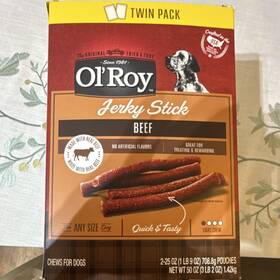 53401p1008 Ol Roy Olft Jerky Stick Beef Dog Chews Twin Pack 50 Oz 2 X 25 Exp Dec 2025