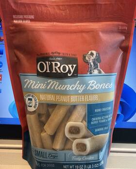 53898 Ol Roy Olft Mini Munchy Bones Peanut Butter Dog For Small Dogs 19 Oz