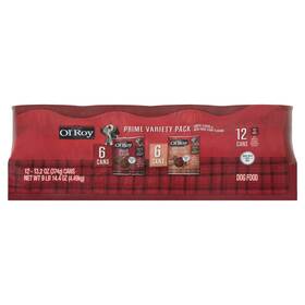 Ol Roy 681131400435 Olft Wet Dog Food 12pk Ribeye And Ny Strip Cuts In Gravy 13.2oz Cans