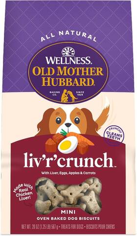 10185 Old Mother Hubbard Wellness Livftrftcrunch Dog Biscuits Natural Training Treats