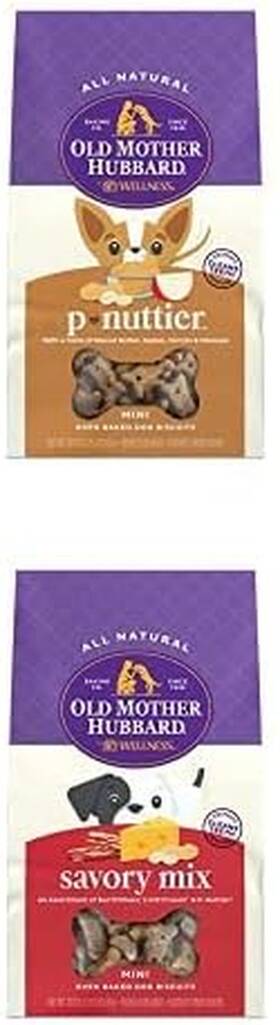 Old Mother Hubbard 445023968945 Mini Biscuits P-nuttier And Savory Mix Dog Treats 20 Ounce Bag
