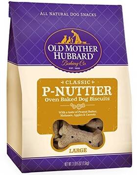 8590022 Old Mother Hubbard Classic Crunchy Natural Dog Treats P-nuttier Large Biscuits 3.3-pound Bag By