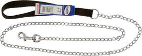 582-bk Omnipet Chain Link Dog Leash With 2mm Light Duty Links And Black Nylon Handle 4ft Le