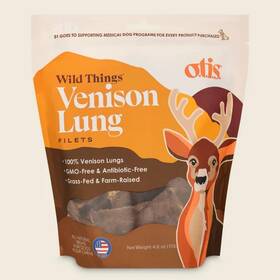 Otis 850047164261 Wild Things Venison Lung Filets Treats For Dogs 4 Oz