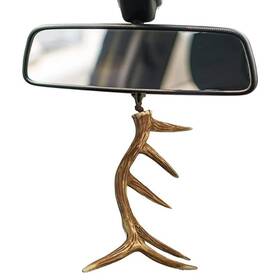 Outdorz 736542492415 Elk/deer Antler Rearview Mirror Charm For Cars And Trucks - Authentic-looking H