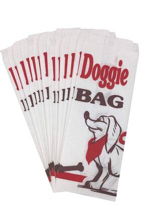 Car-0128 Outside The Box Papers Dog Party Paper Sacks - Doggie Treat Bags Black One Size Red White