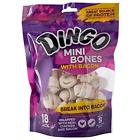 P94181 Dingo Treats Mini Bones With Bacon Pack Snack 615650941810