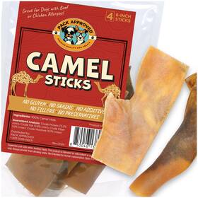 P-paccc4 Pack Approved Camel Skin Dog Chews For Aggressive 4.6 Ounce Of 1