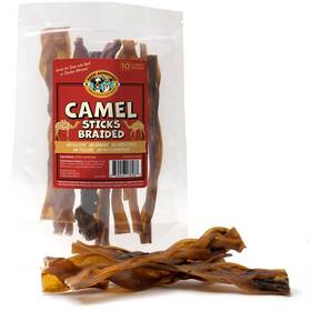 Pack Approved P-pacmlb6-10 6 Inch Braided Camel Sticks - Long Lasting 4.2 Ounce Of 1