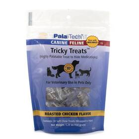 600030 Pala-tech Laboratories Canine Tricky Treats Roasted Chicken 30 Soft Chews Blue