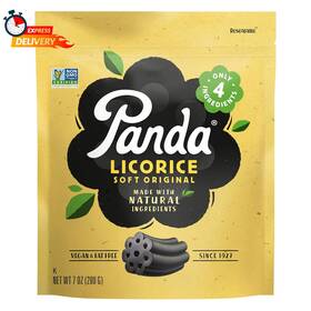Panda 445014053087 Natural Black Licorice Chews Made With 4 Ingredients 7 Oz Resealab