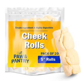 Paw & Pantry 850046009310 5 Inch All-natural Beef Rolls For Dogs Pack Of 20 - Single-ingredient Grain-fre