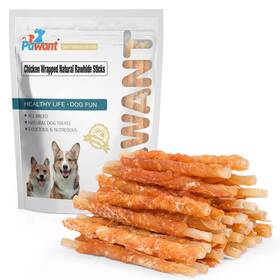Benseniupibang-908 Pawant Chicken Wrapped Rawhides Dogs Treats Puppy Training Snacks Sticks Dog Chews 2lb