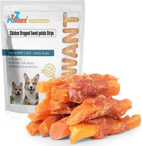 Jirouraoshutiao-454 Pawant Dog Treats Chicken Wrapped Sweet Potato Puppy Training Snacks
