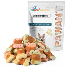Pw-biscuits-227 Pawant Dog Treats Biscuits Wrapped In Chicken Chews For Small No Rawhide 0.5lb/227g