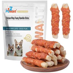 Pw-crrolls-227 Pawant Dog Treats Chicken Wrapped Rawhide Rolls Healthy Chews Long Lasting For L
