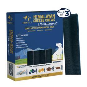 Pawfect Food 906167460027 Dentamust Himalayan Cheese Chews For Dogs - Blueberry Superfoods Long Last