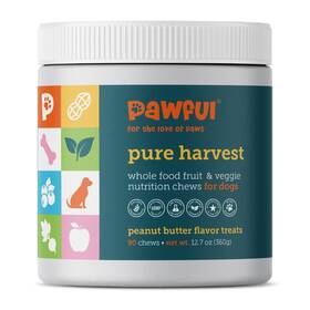 Pawful 860011419730 Pure Harvest - Healthy All Natural Dog Treats Delicious Peanut Butter Flavo