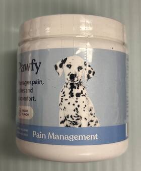 Pawfy 860004745143 Pain Management Bacon Flavor 30 Chews Exp. 10/2026 New