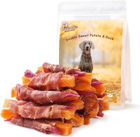 Pawmate 445042883854 Duck Double Purple Sweet Potato Wraps Dog Treats Healthy Low Fat Jerky High