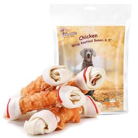 Pawmate 716837642695 Dog Treats Large Breed Chicken Wrapped Rawhide Bones Size Long Last Inch