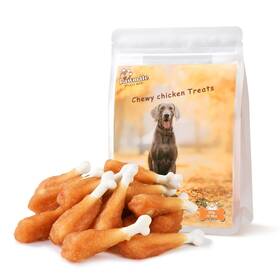 Pdwc030a26j Pawmate Dog Treats Chicken Wrapped Calcium Bone Rawhide-free Grain-free Training Tre