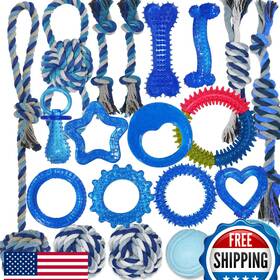 B0c61m14dl Pawsaion 20-pack Puppy Chew Toys For Teething And Fun - Small Dogs