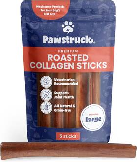 Pawstruck 744110558203 All Natural 11-12 Inch Roasted Collagen Sticks For Dogs - Low Odor And Long