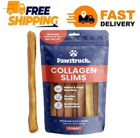 Pawstruck 810061800507 Natural 6 Inch Beef Collagen Slims Single Ingredient Chew Sticks For Dogs